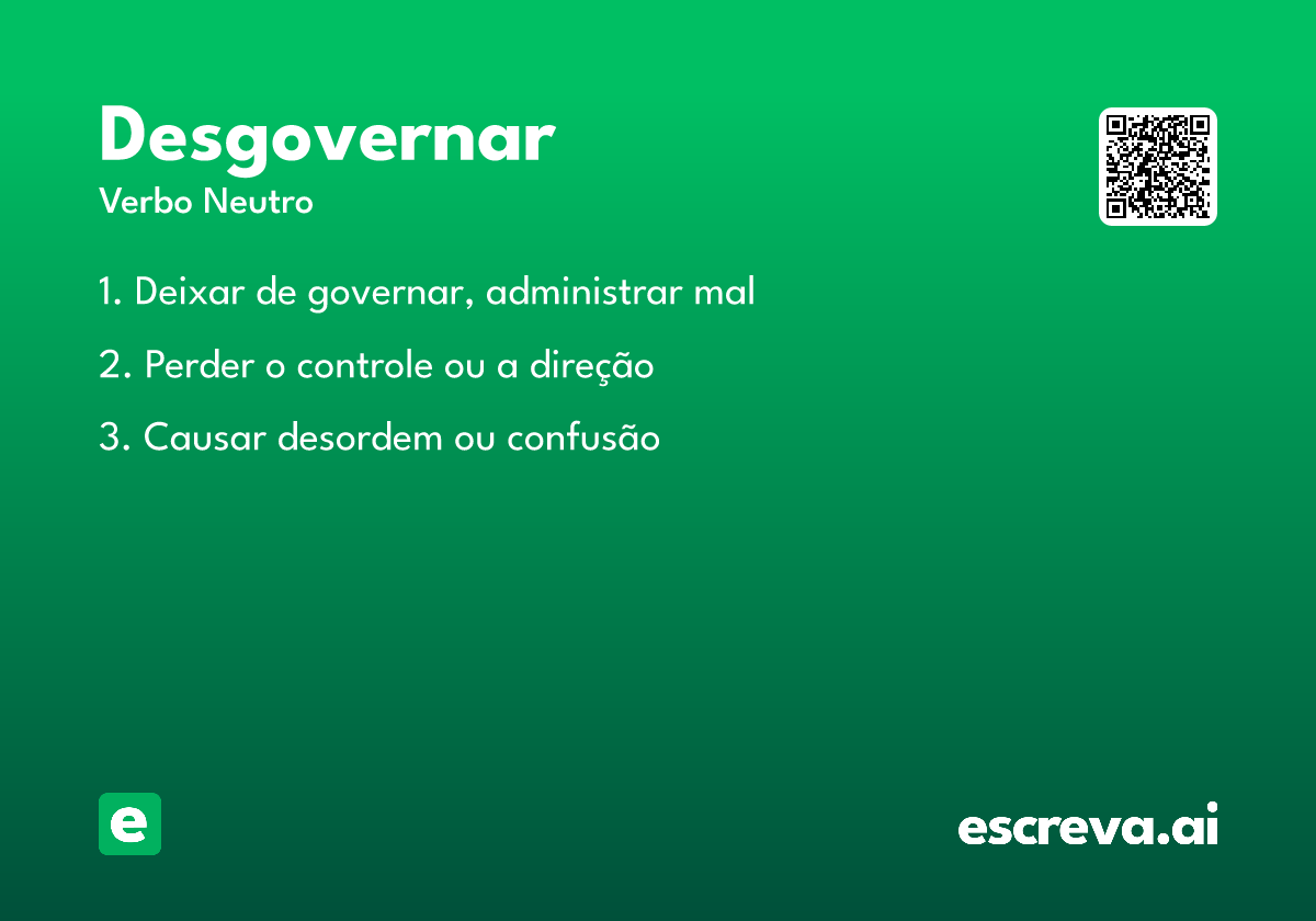 desgovernar