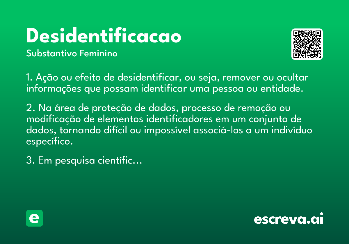 desidentificacao