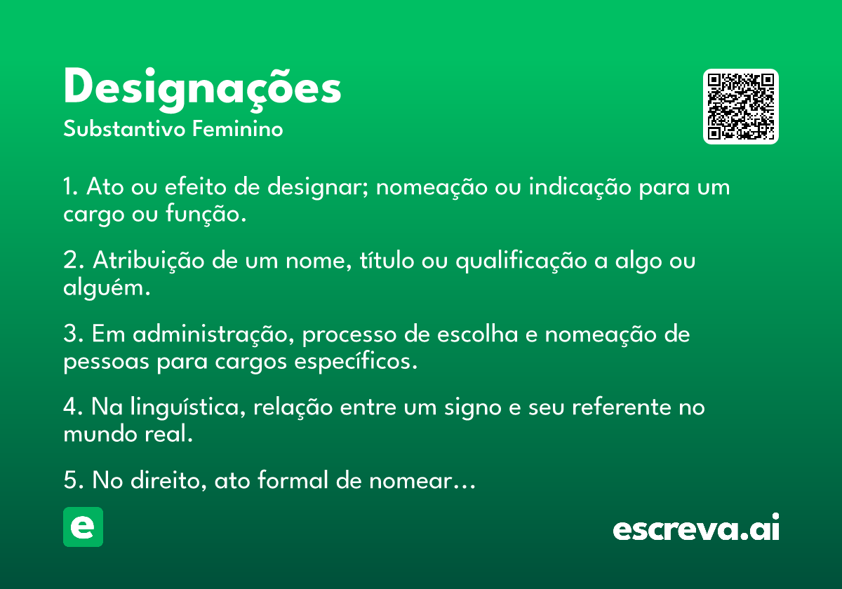designações