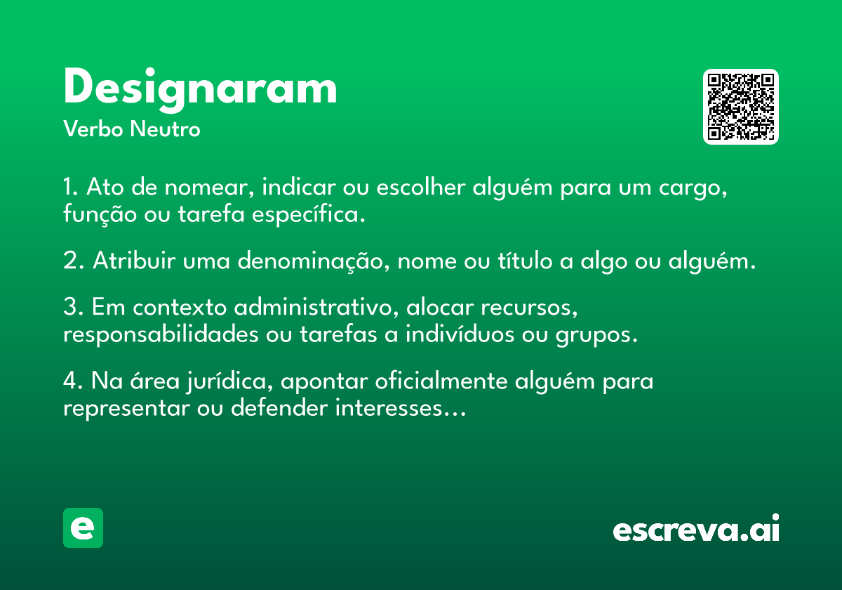 designaram