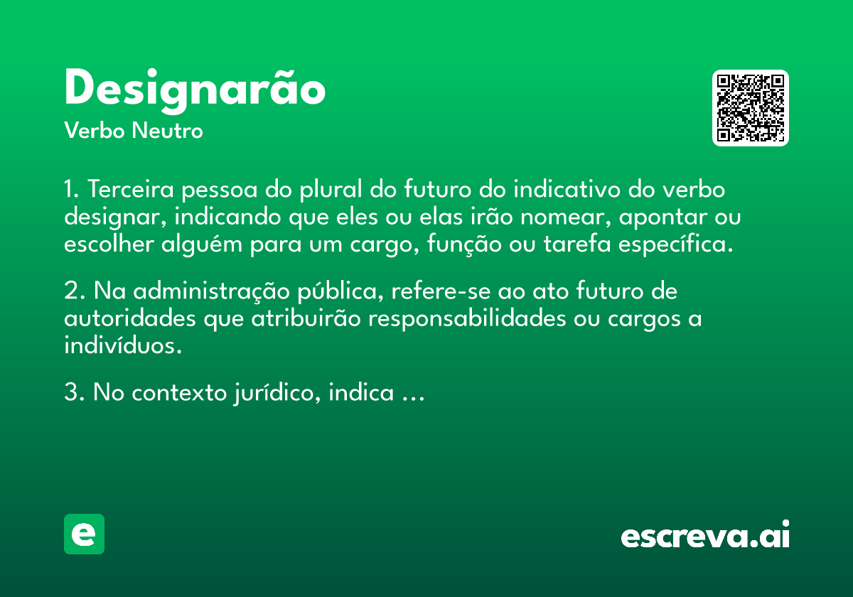 designarão