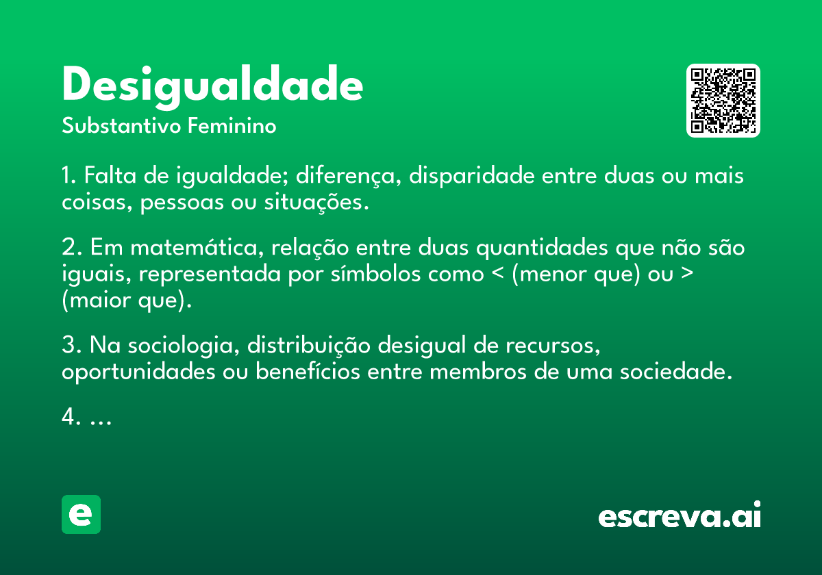 desigualdade