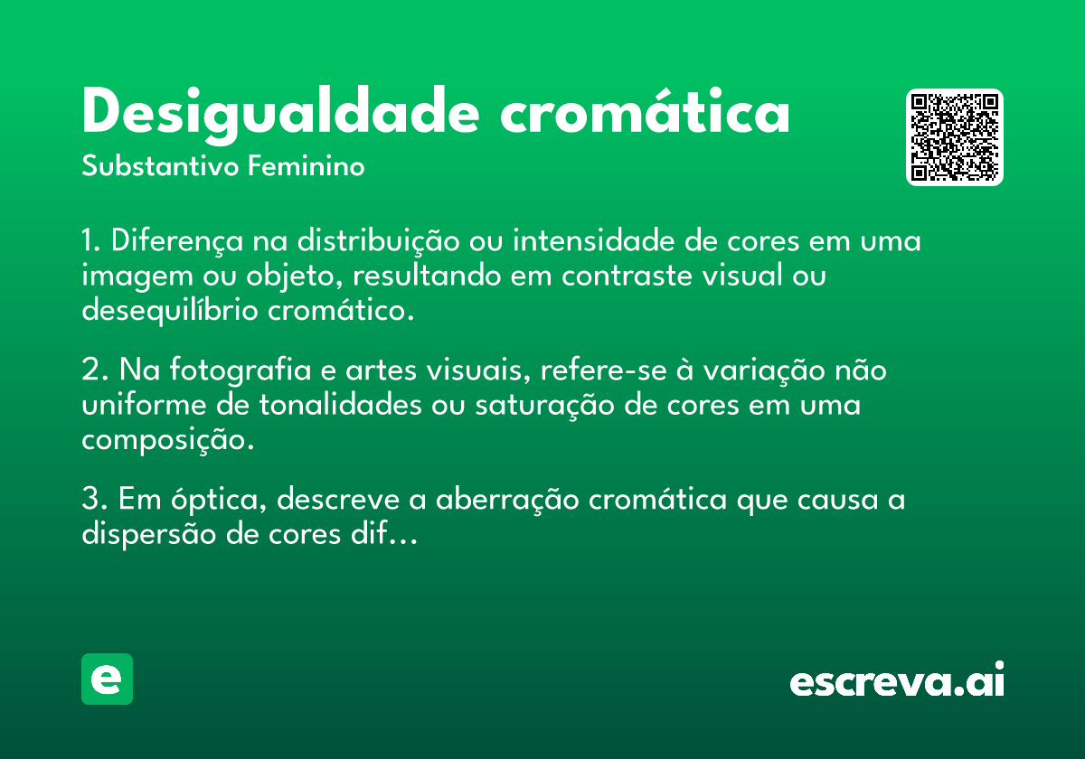 desigualdade cromática