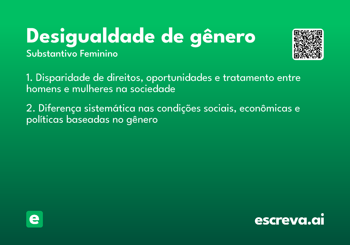 desigualdade de gênero
