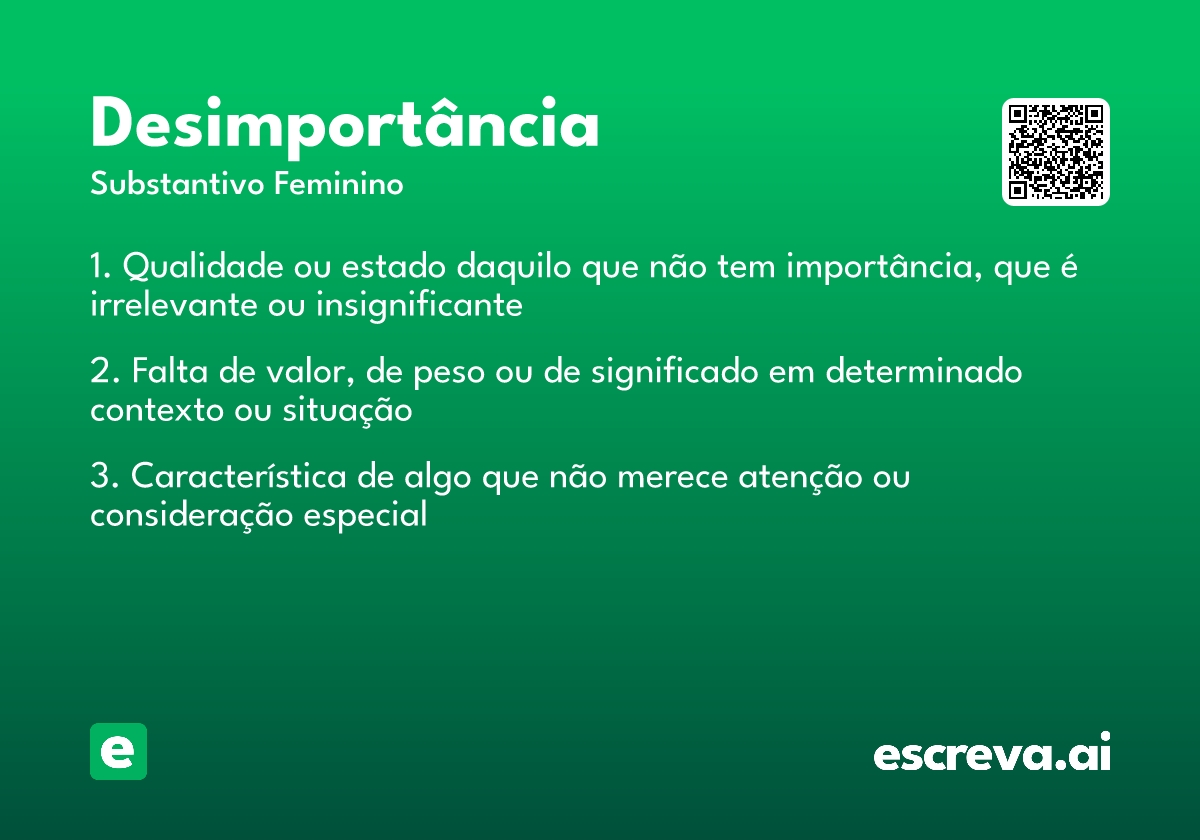 desimportância
