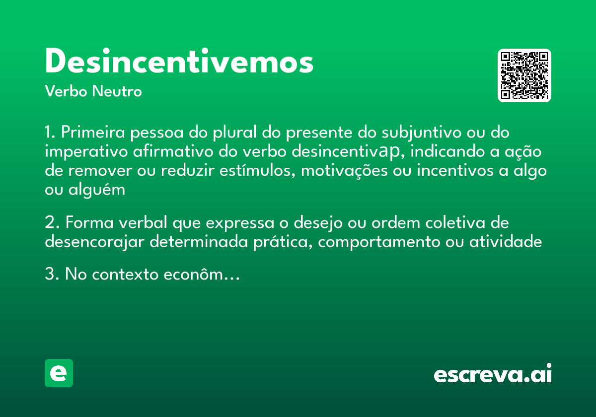 desincentivemos