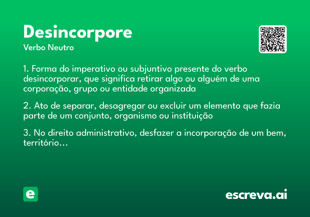desincorpore