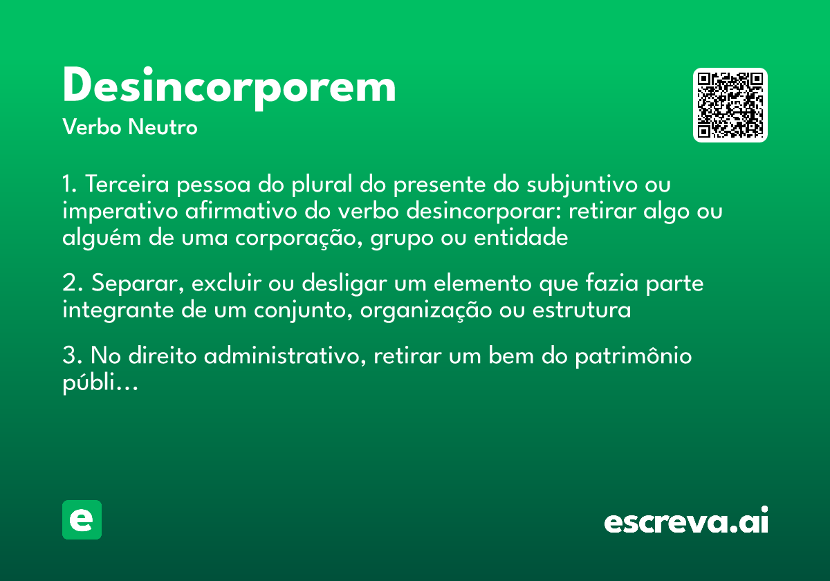 desincorporem
