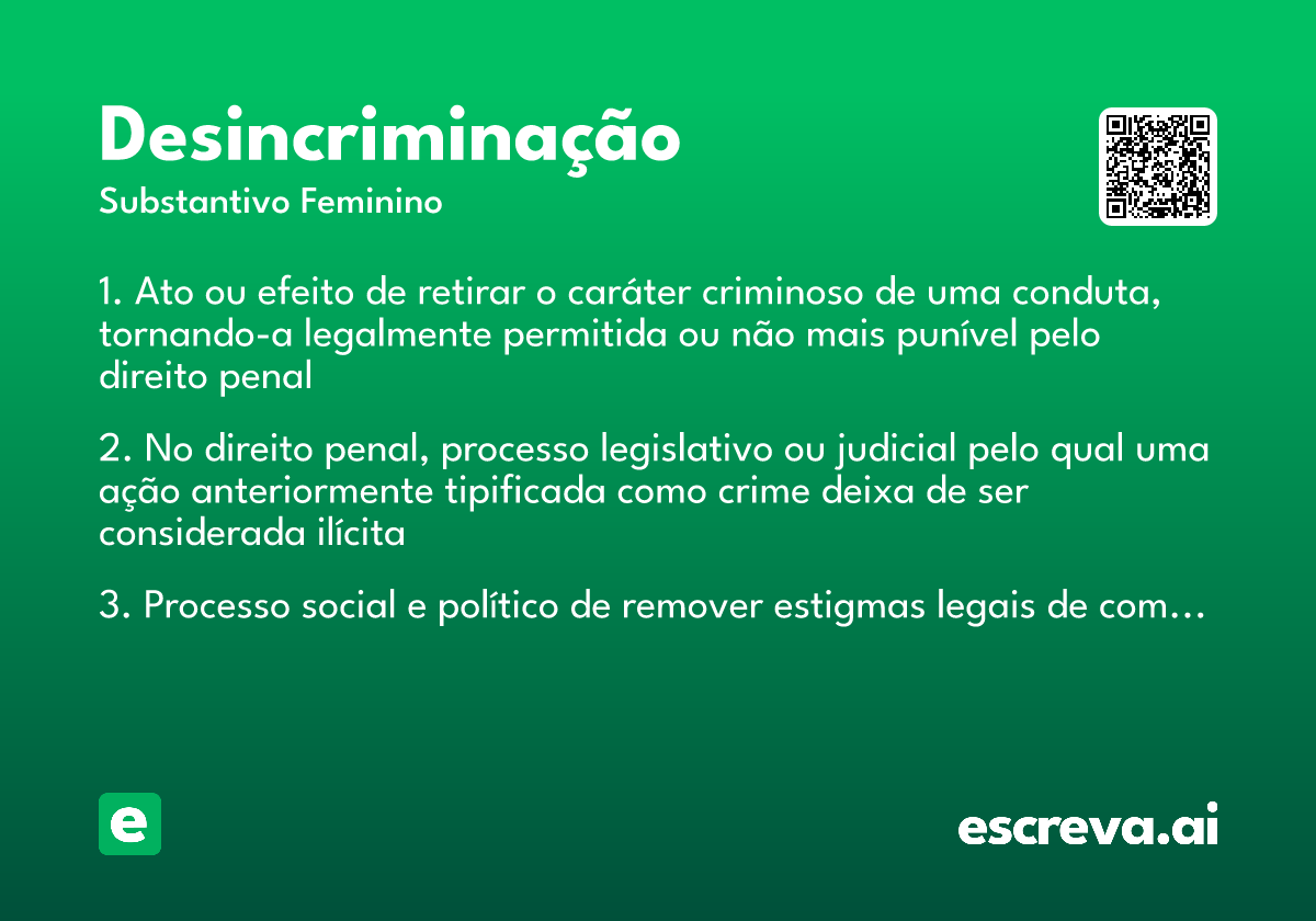 desincriminação