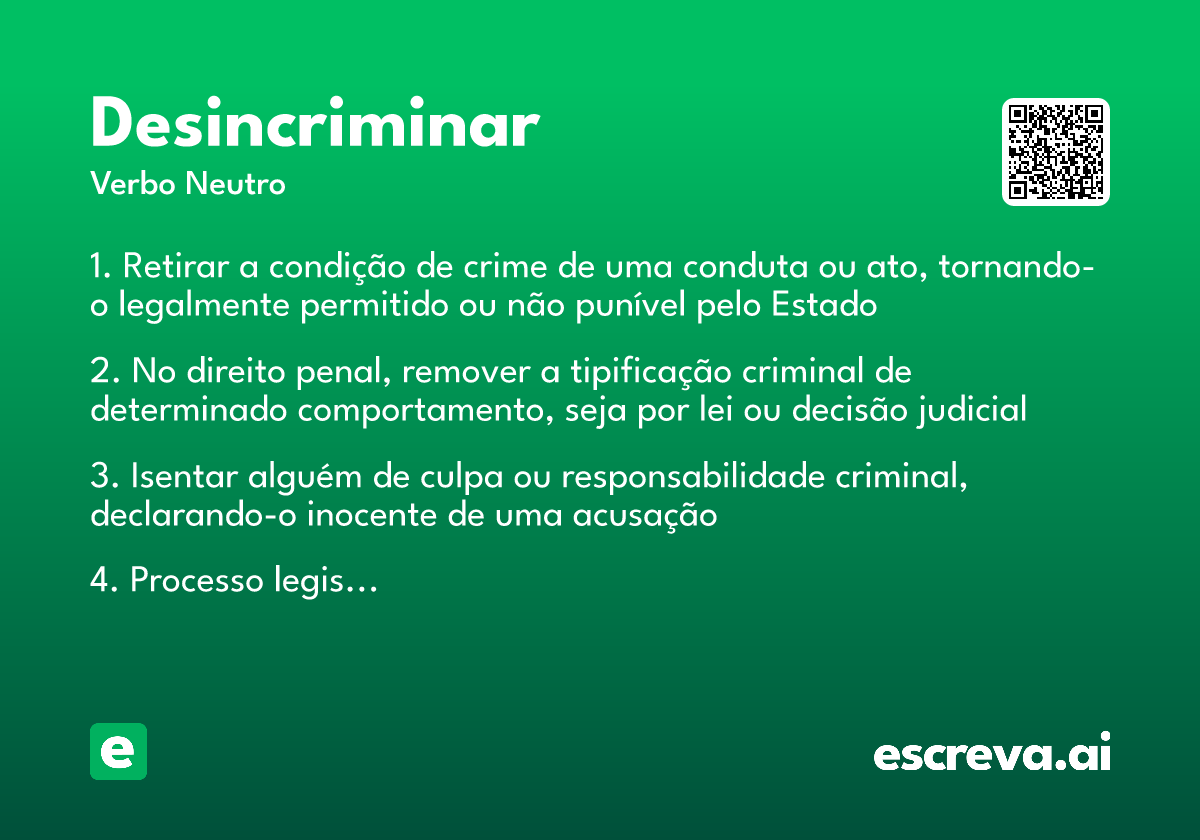 desincriminar