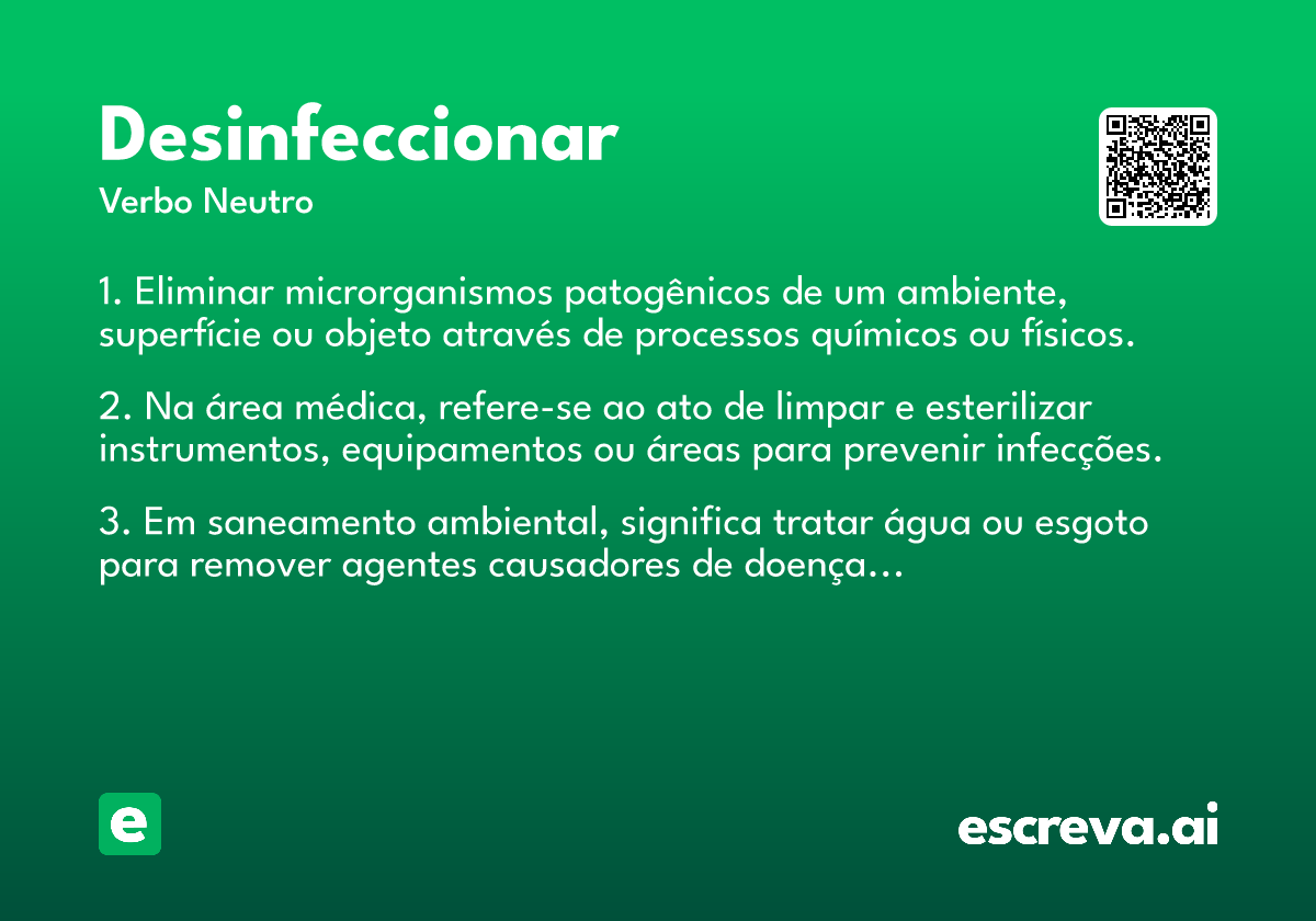 desinfeccionar