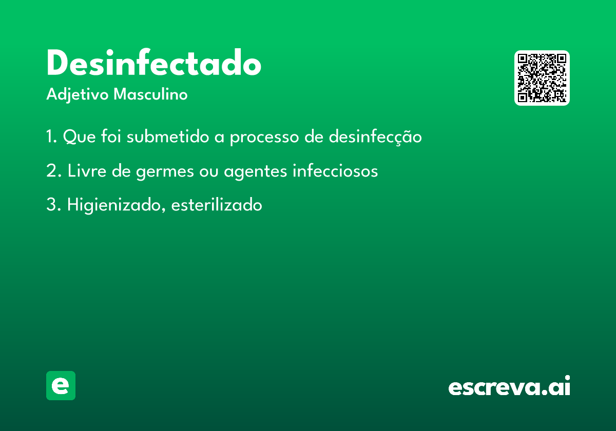 desinfectado