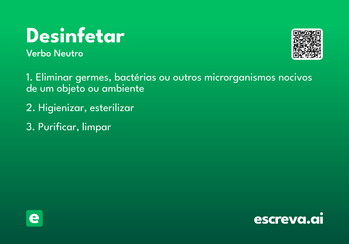 desinfetar