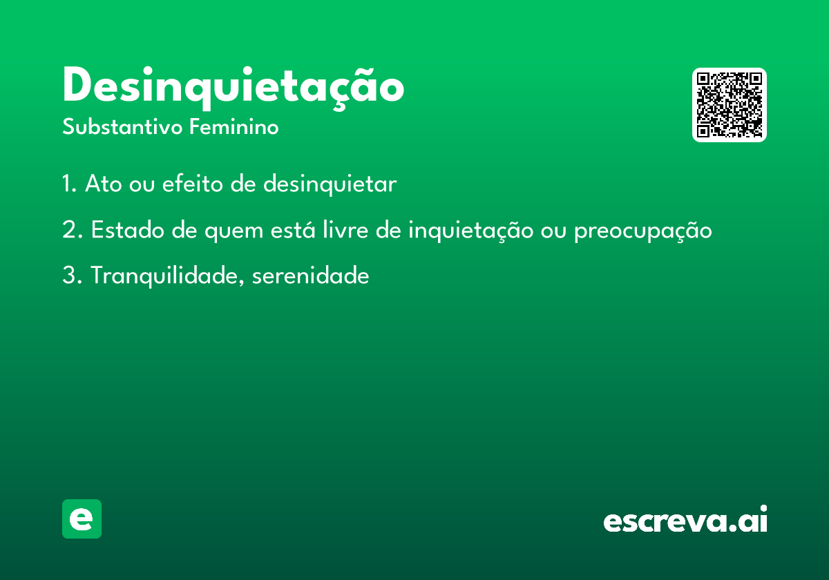 desinquietação