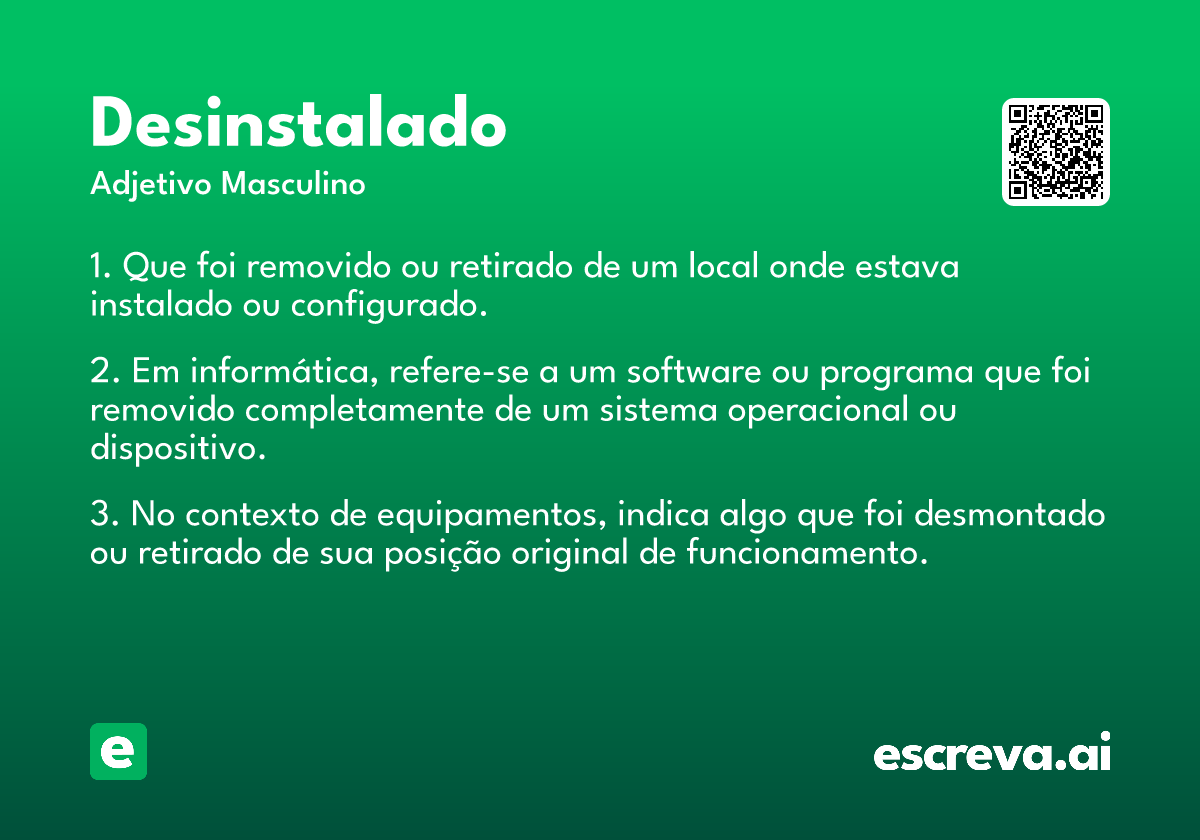 desinstalado