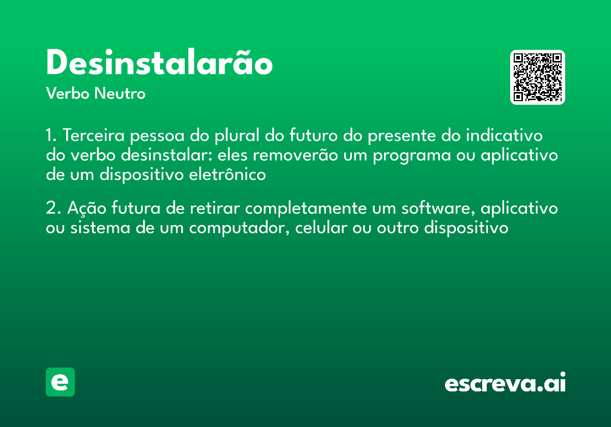 desinstalarão