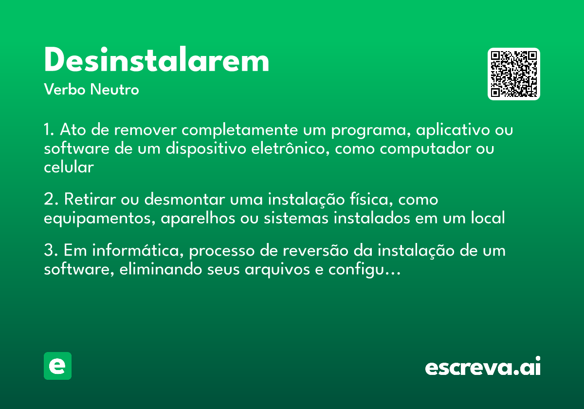 desinstalarem