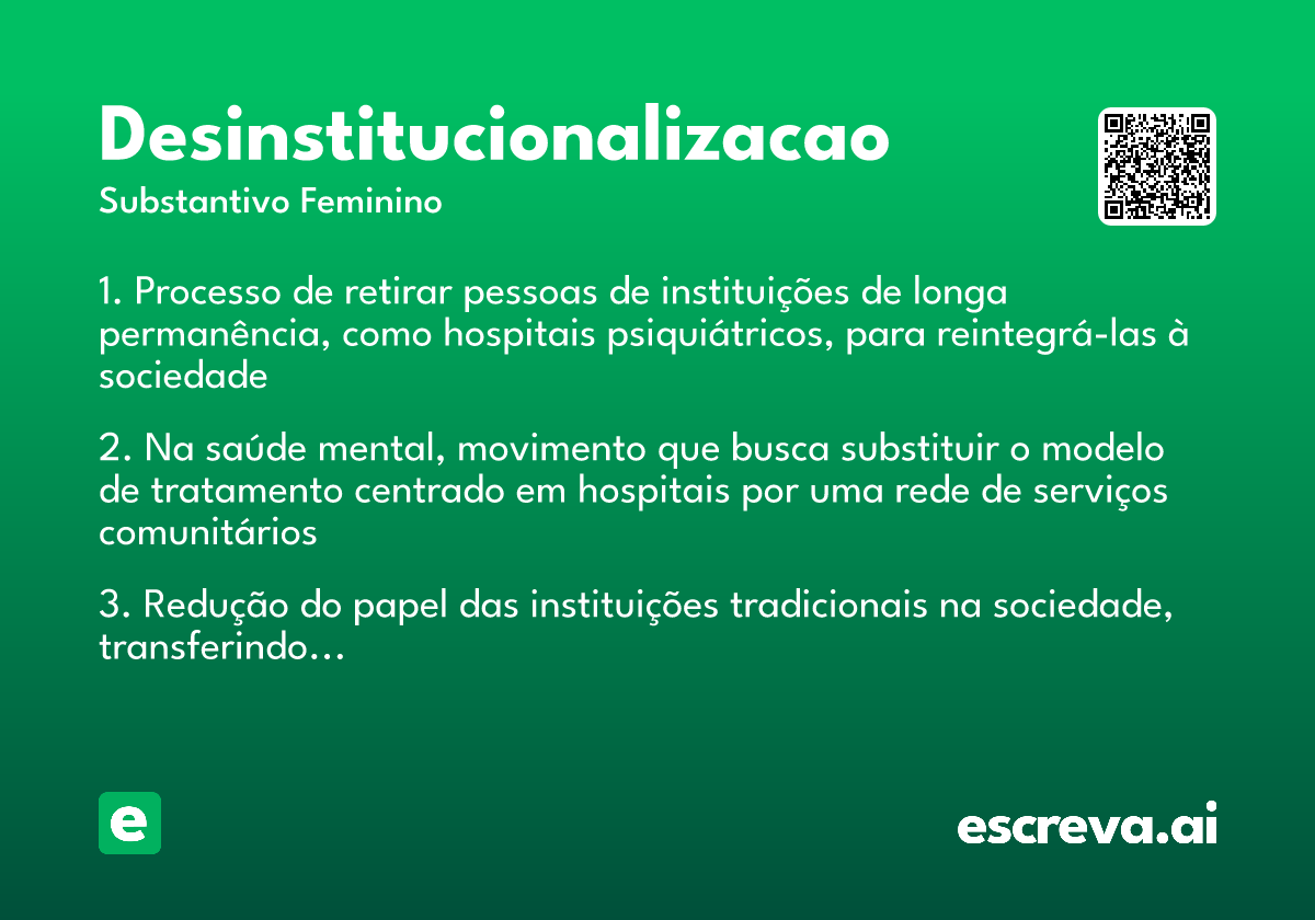 desinstitucionalizacao