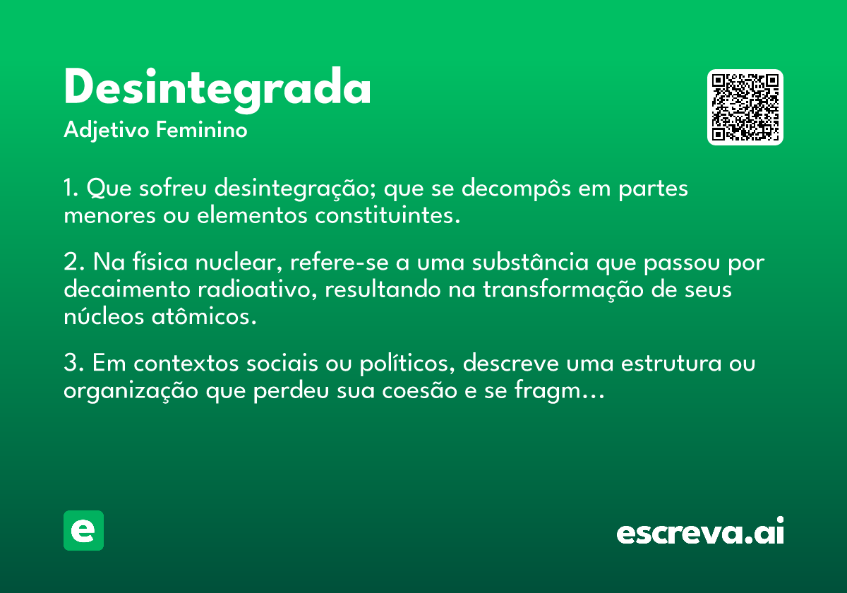 desintegrada