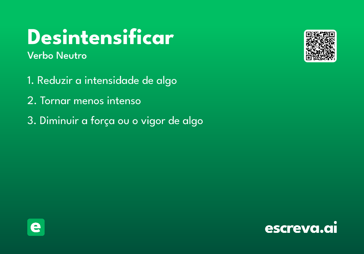 desintensificar