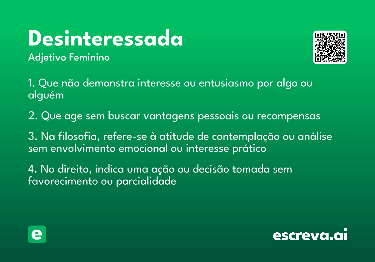 desinteressada