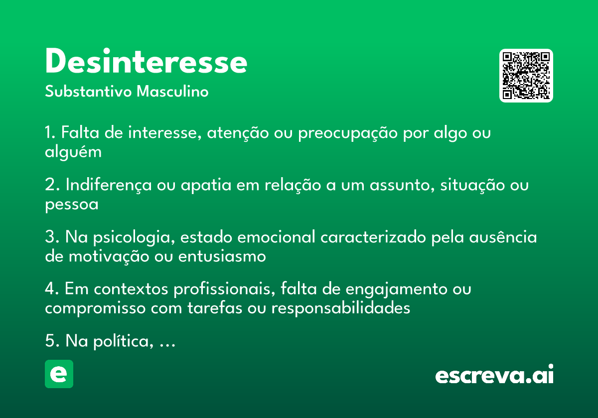 desinteresse