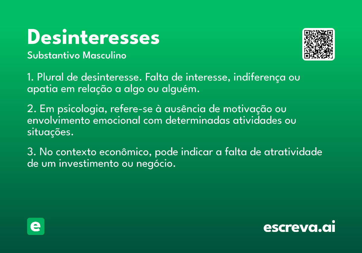 desinteresses