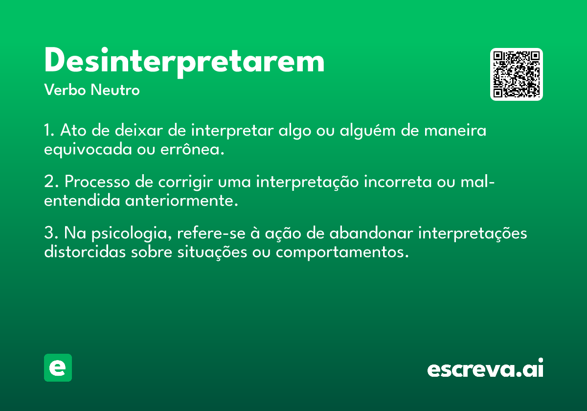 desinterpretarem