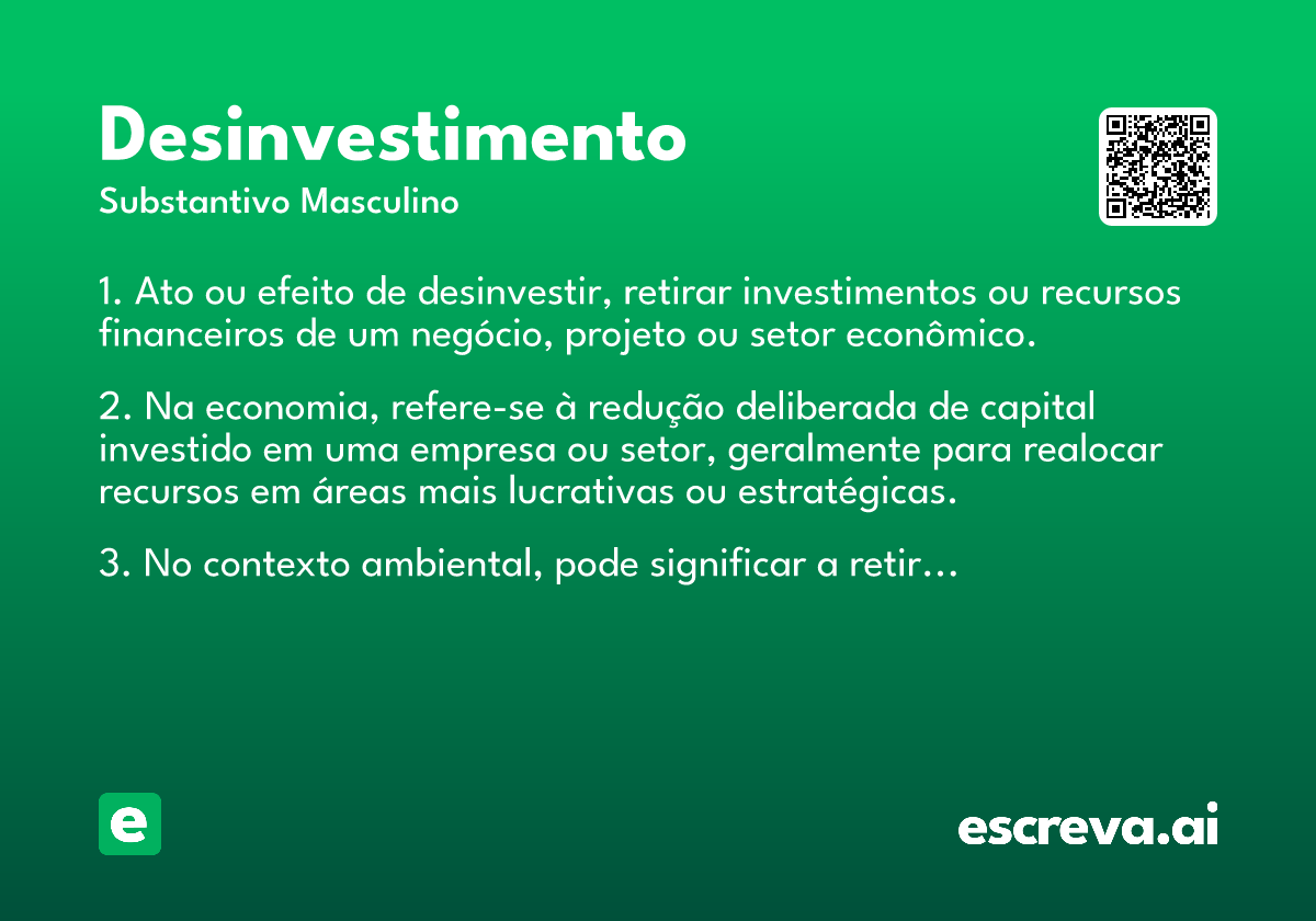 desinvestimento