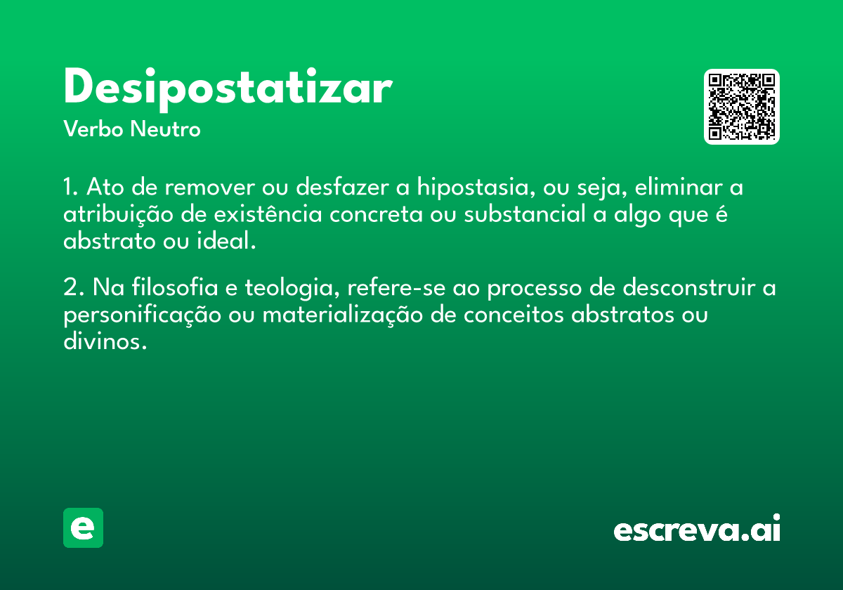 desipostatizar