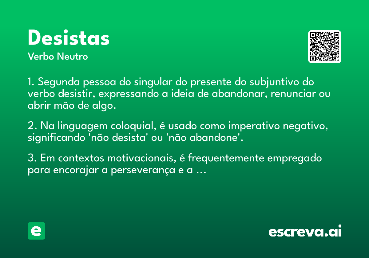 desistas