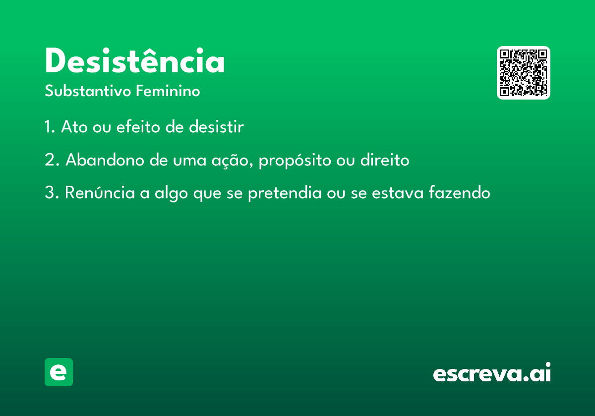 desistência