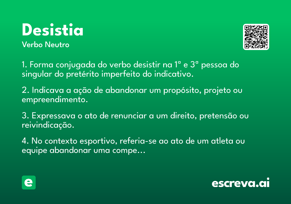 desistia