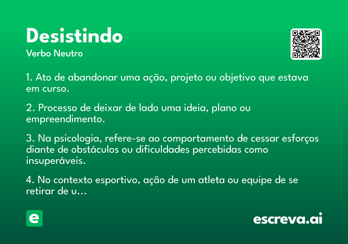 desistindo