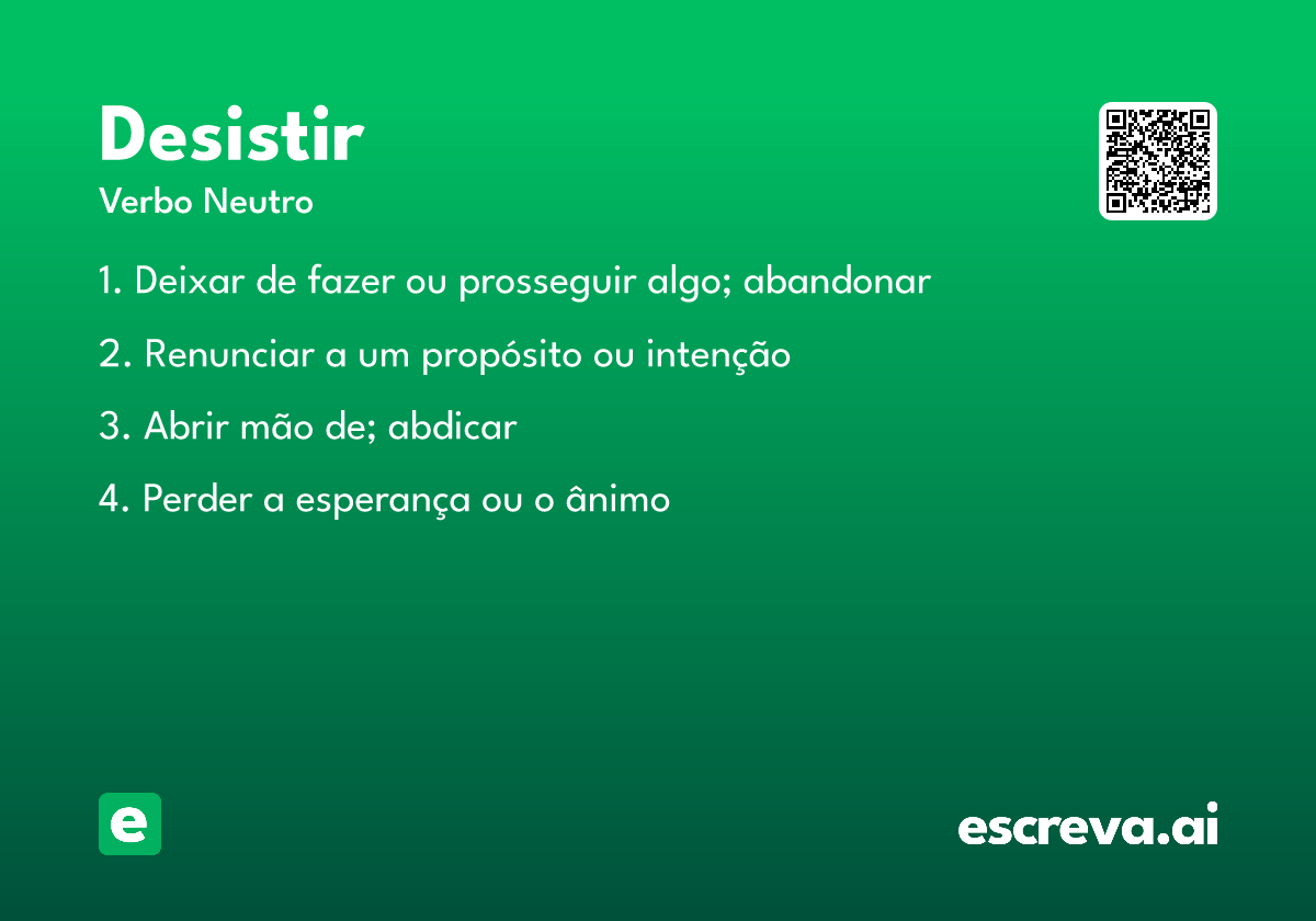 desistir