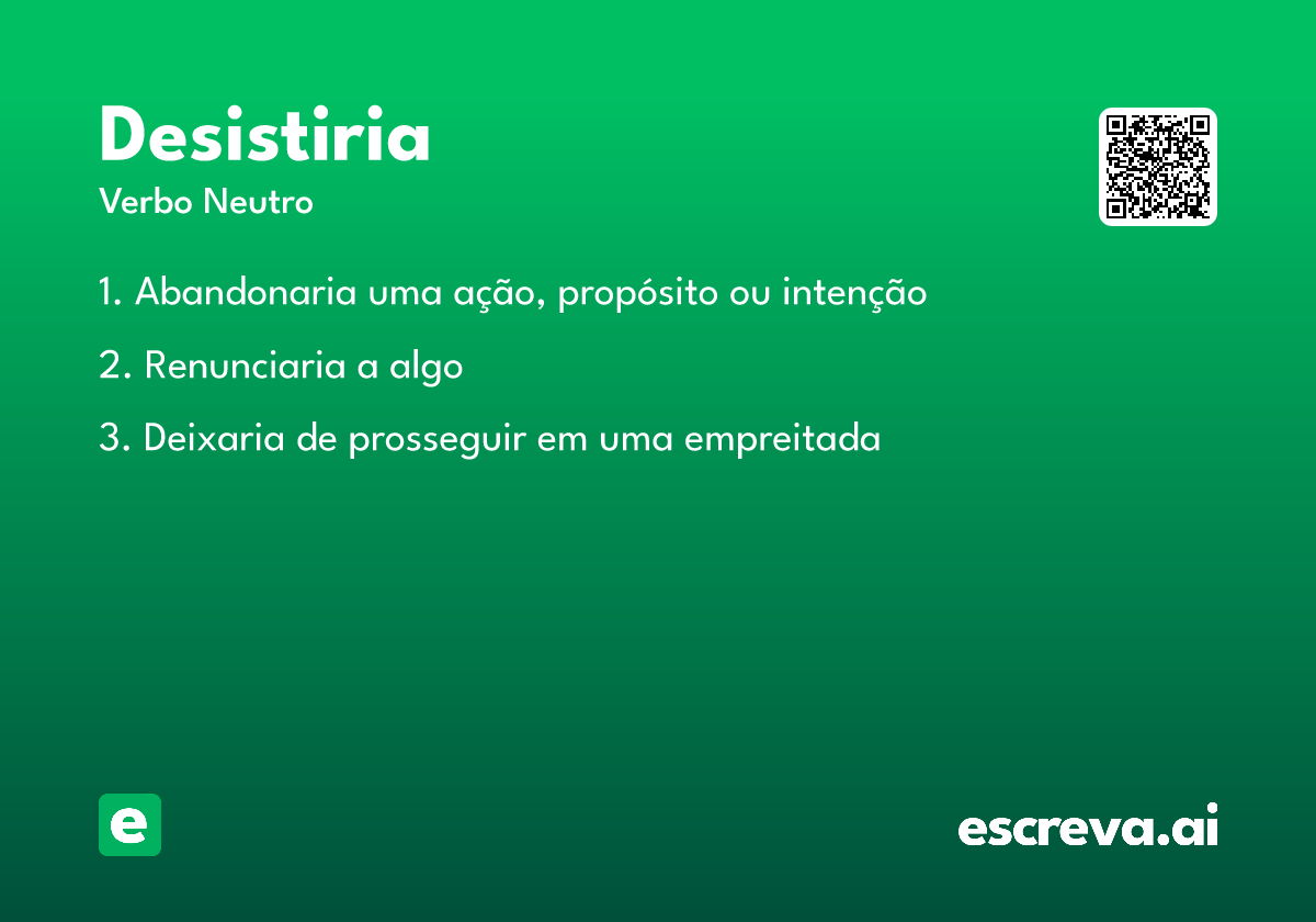 desistiria