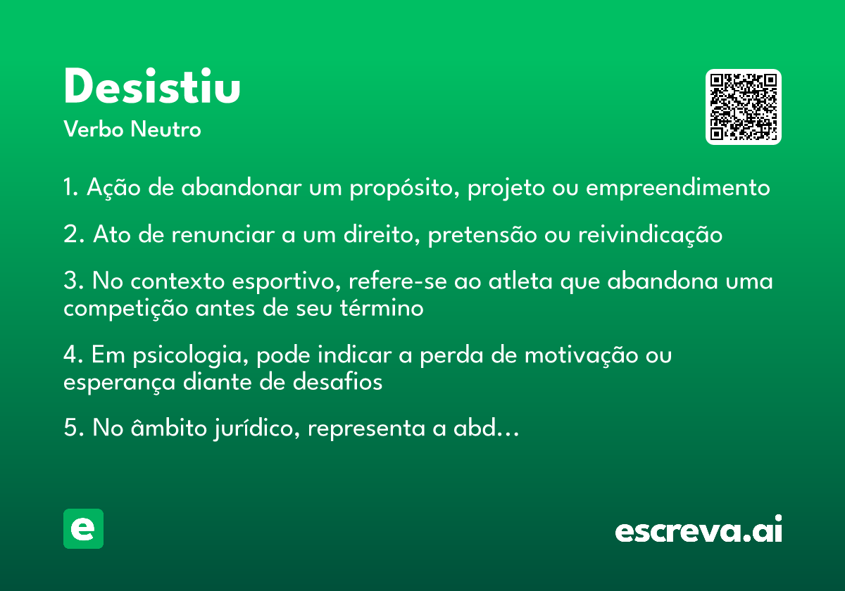 desistiu