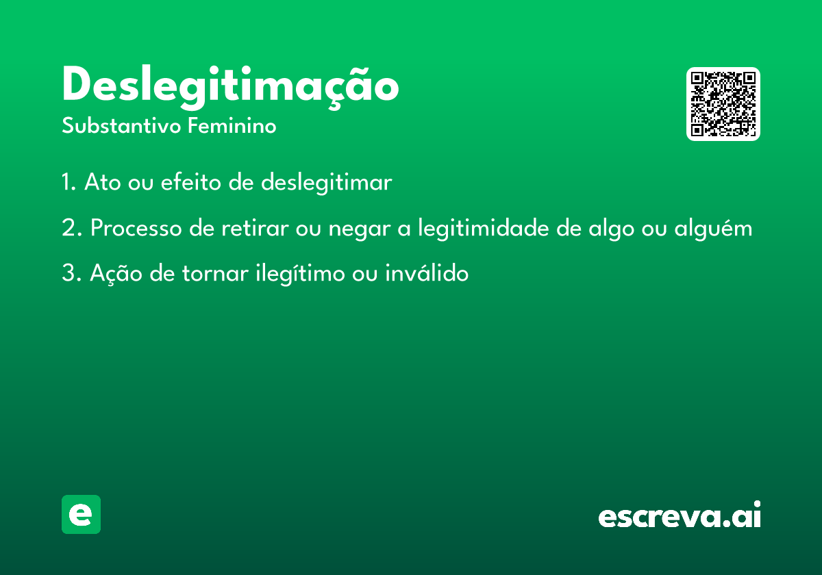 deslegitimação