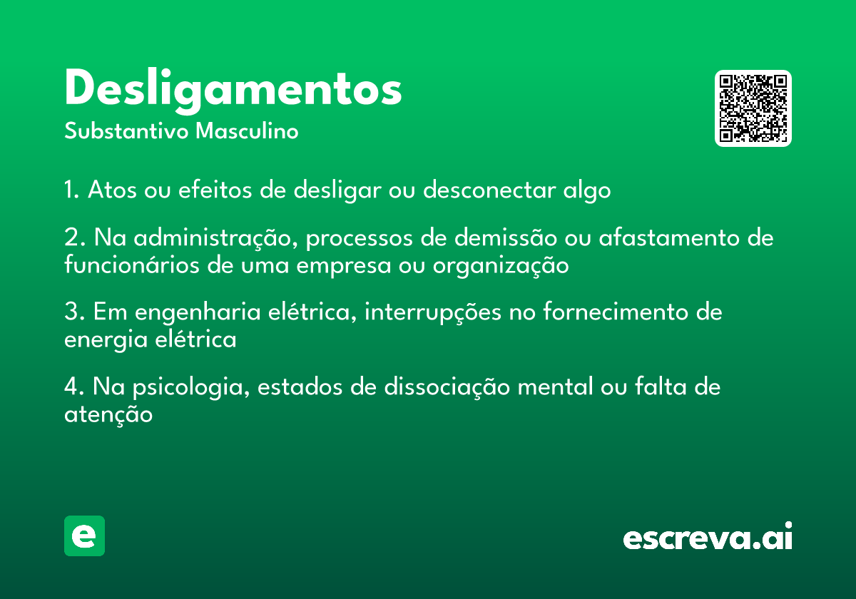 desligamentos