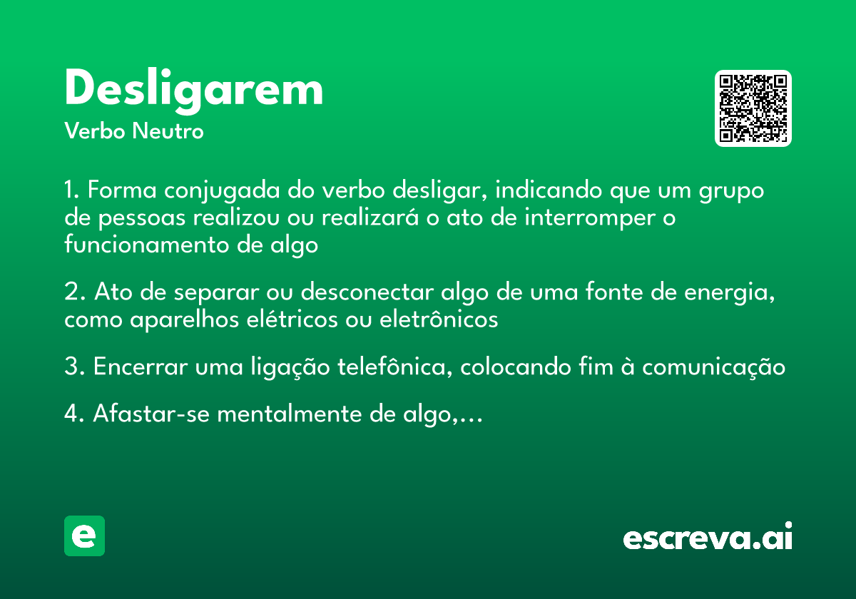 desligarem