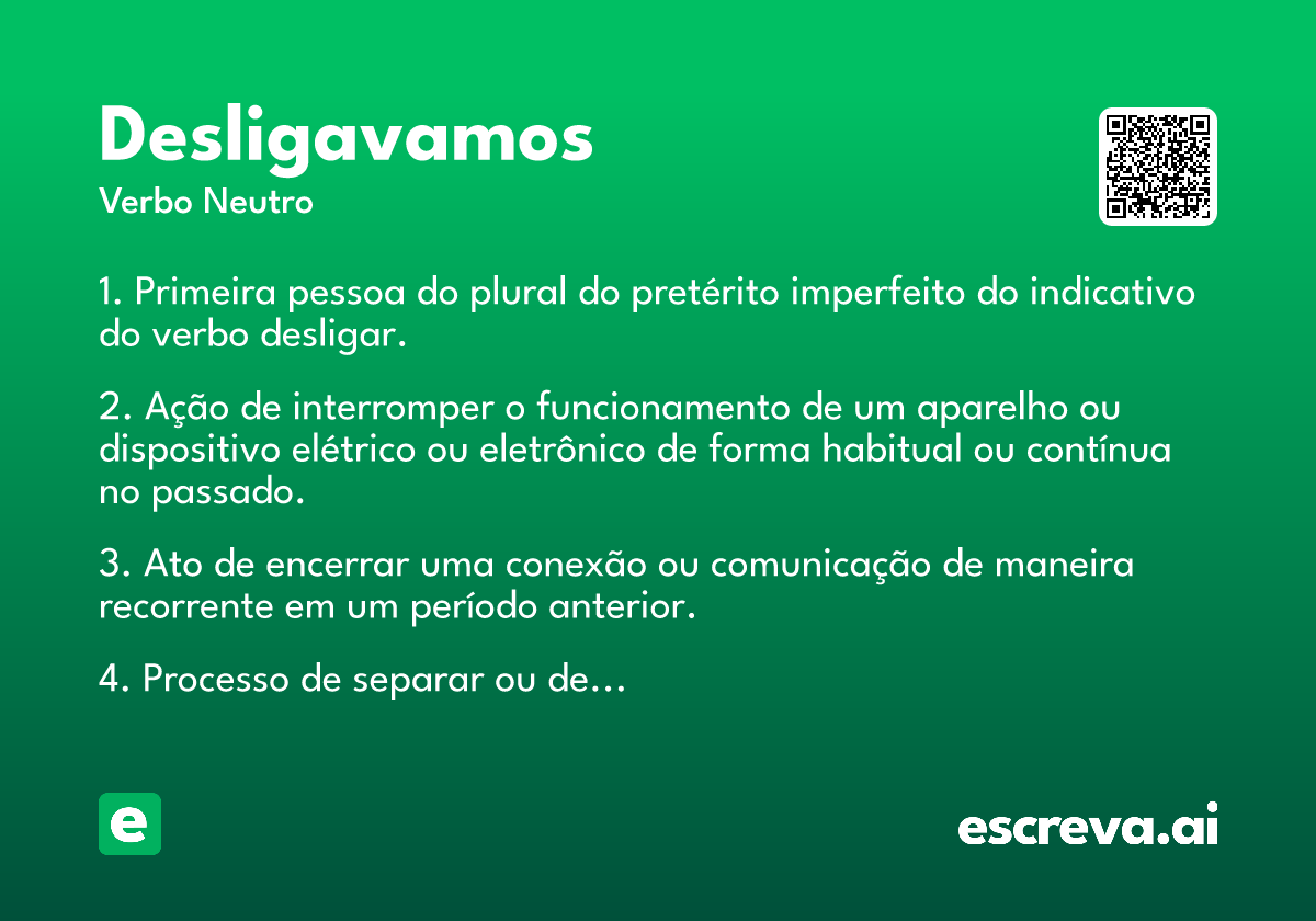 desligavamos