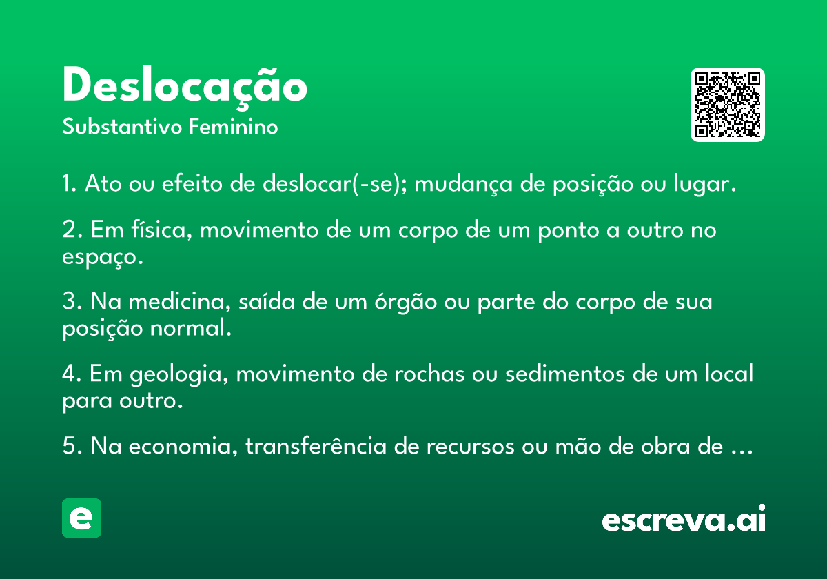 deslocação