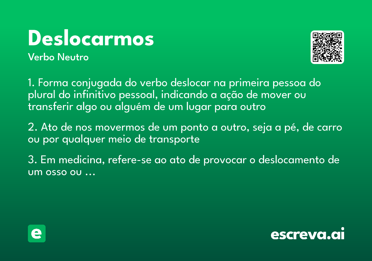 deslocarmos