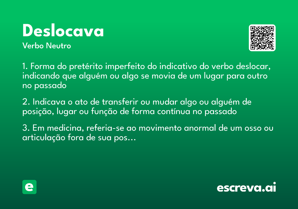 deslocava