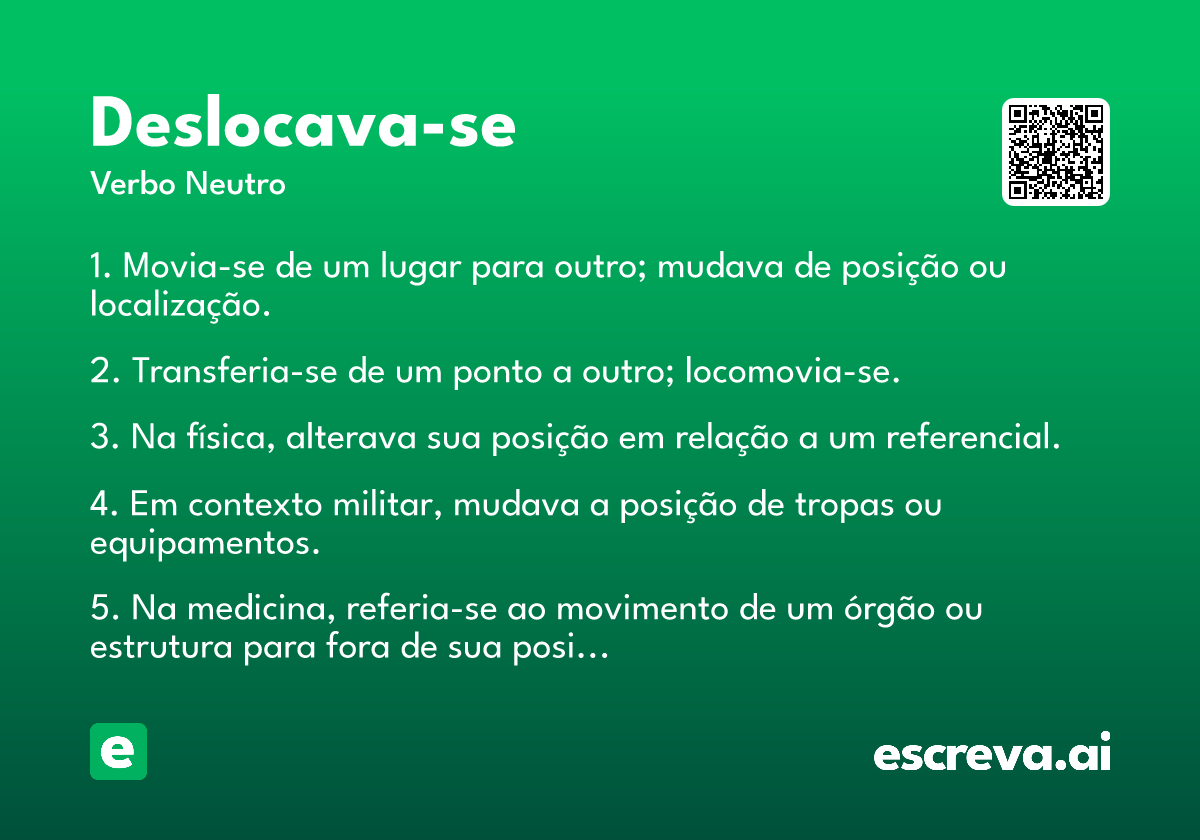 deslocava-se