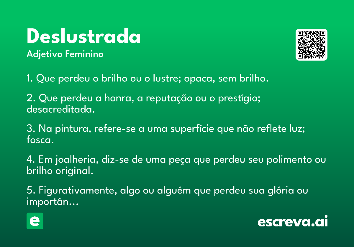 deslustrada