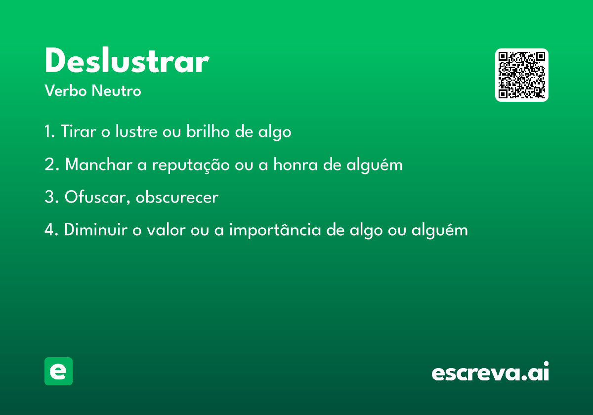deslustrar