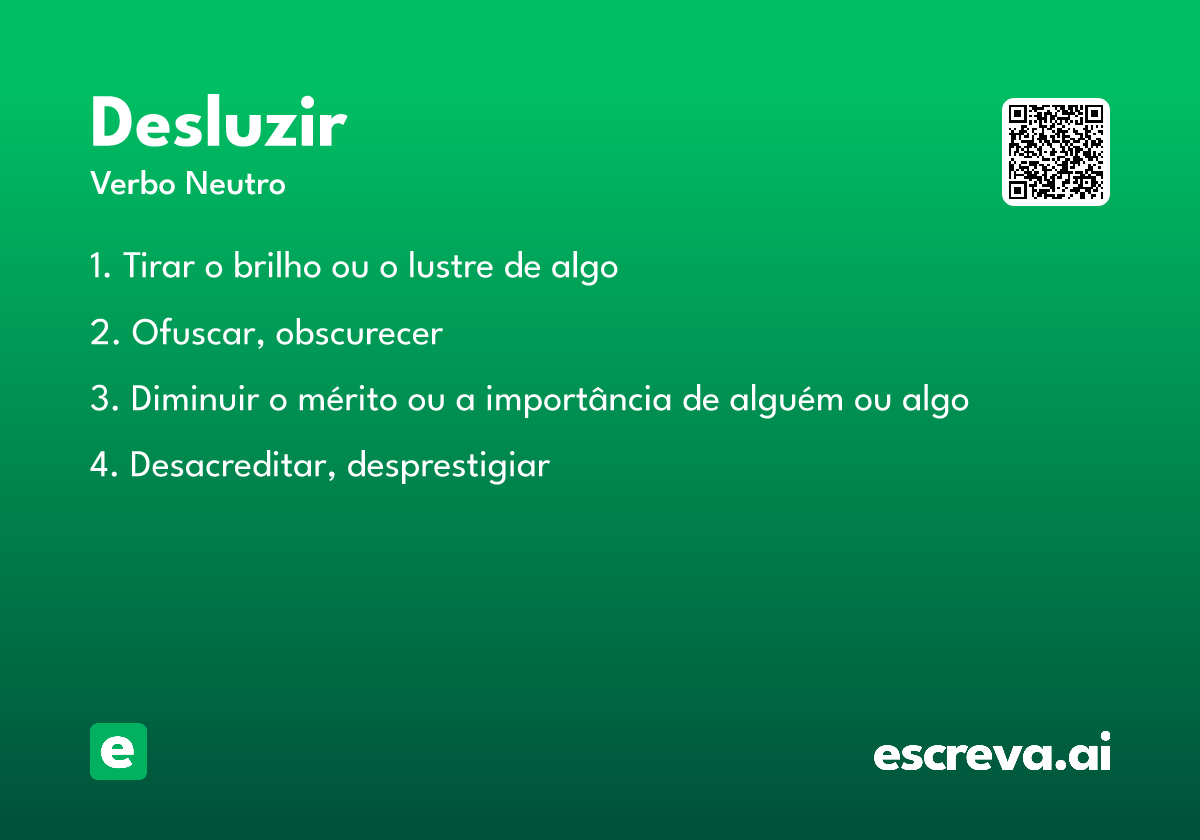 desluzir