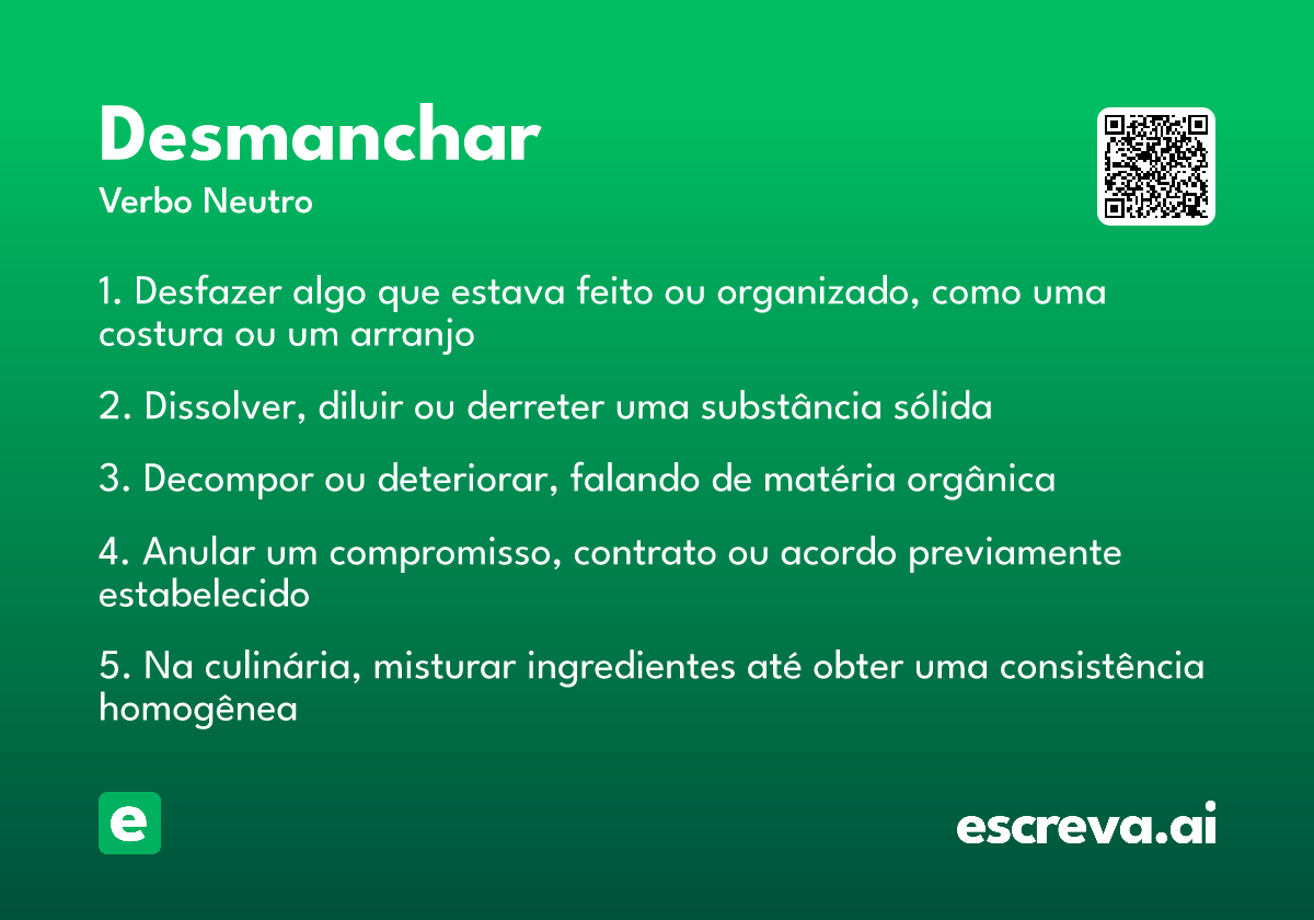desmanchar