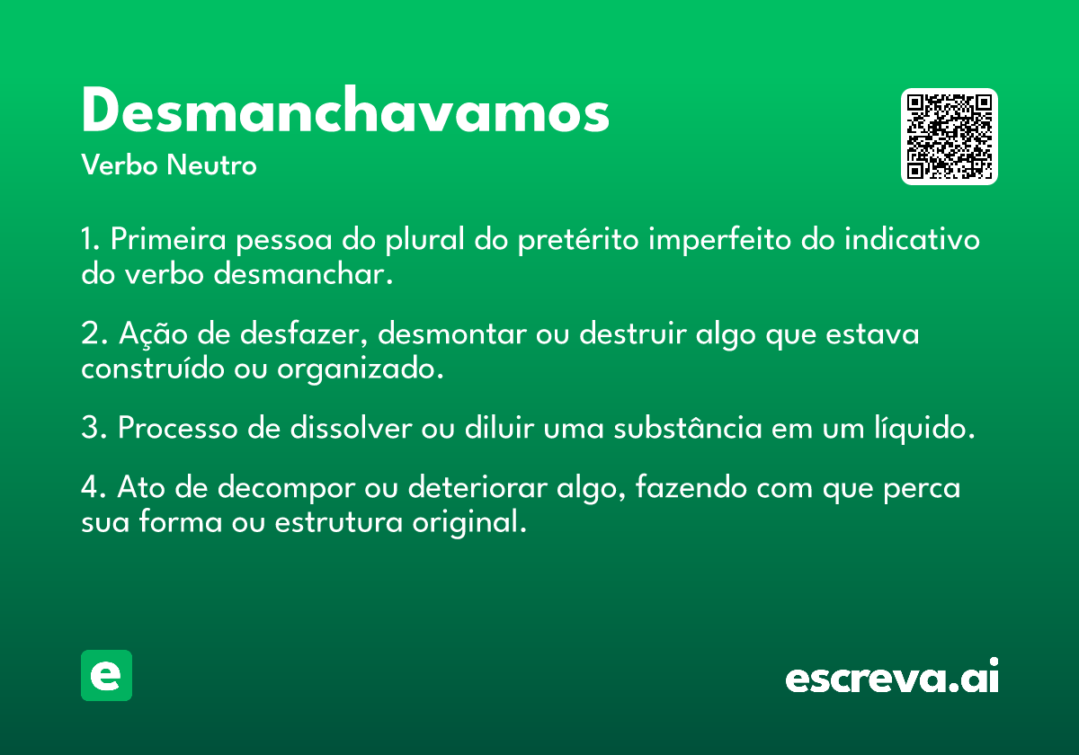 desmanchavamos